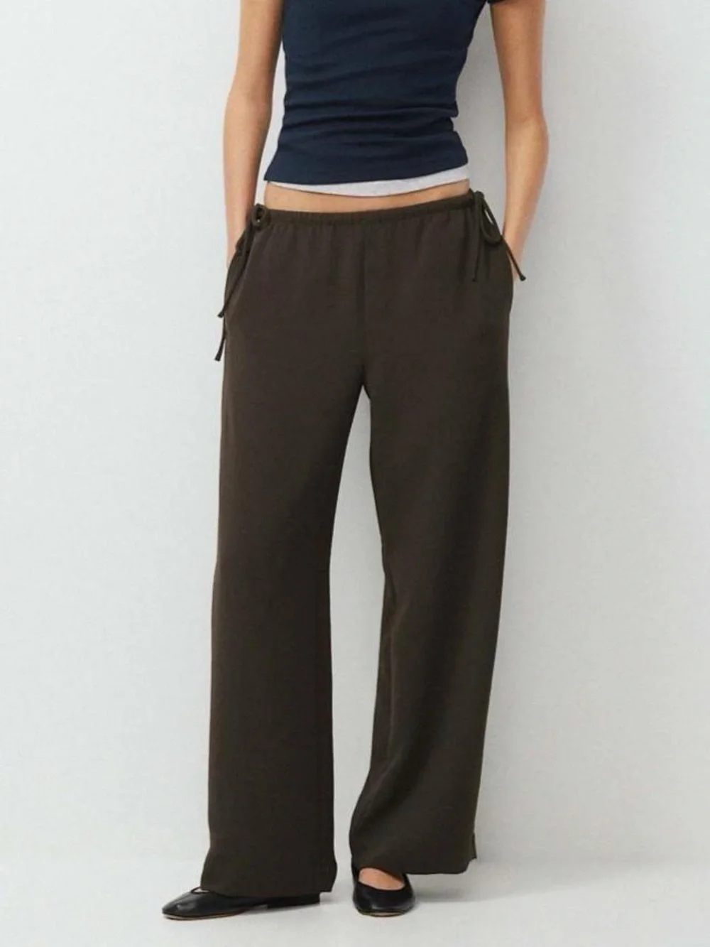 Artisan Pant - Crepette™ Japanese crepe relaxed wide-leg pants with waist ties.